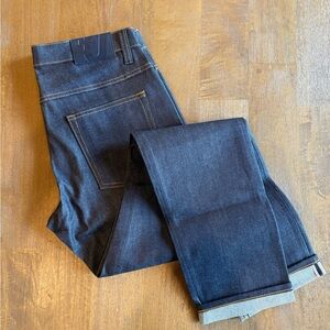 Uniqlo +J (Jil Sander Collab) Raw Indigo Slim Straight Jeans